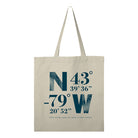 cotton tote bag with coordinates