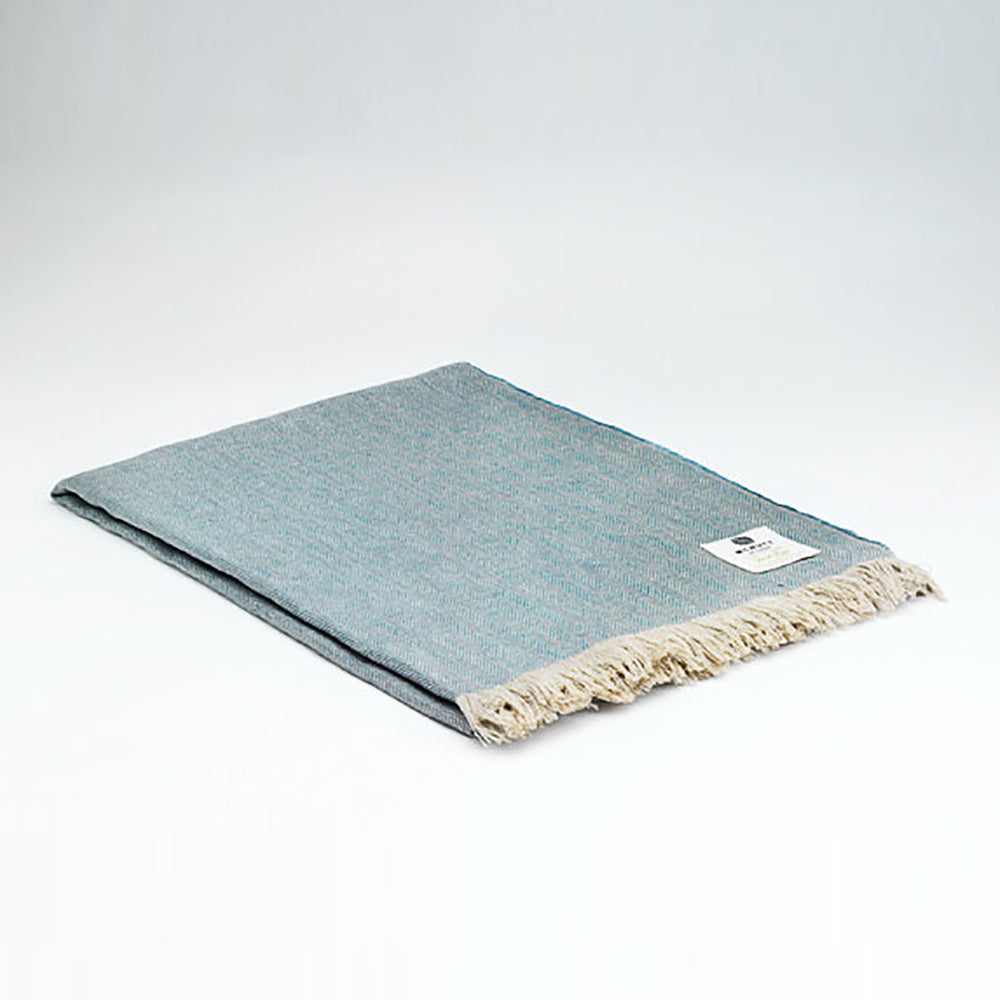 Irish Linen Throw in dove grey