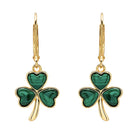 gold vermeil shamrock earrings 