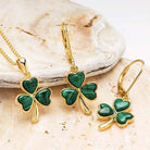 gold vermeil shamrock earrings 