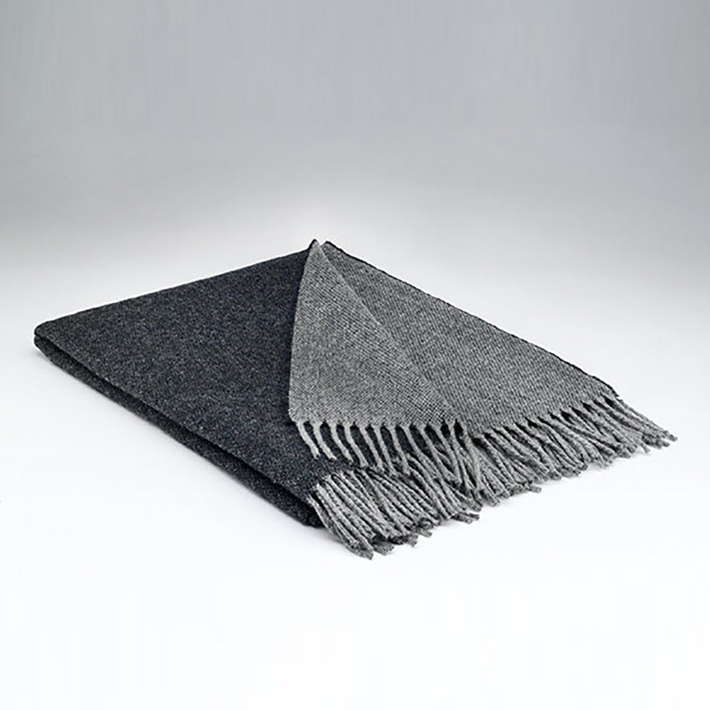 irish lambswool blankets in charcoal 