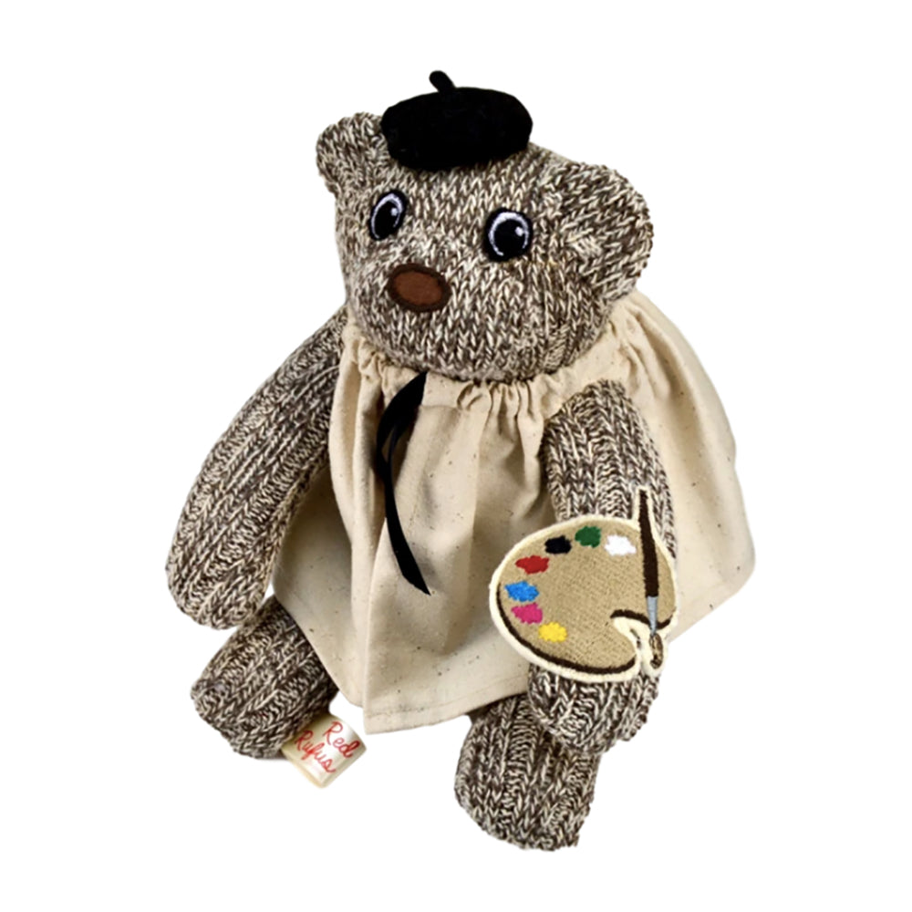 Artist Bear with beret and paint palette