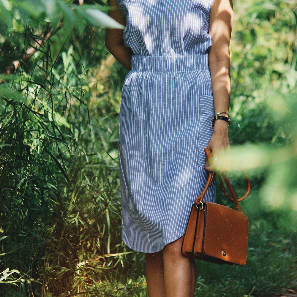 Striped running deals skirt