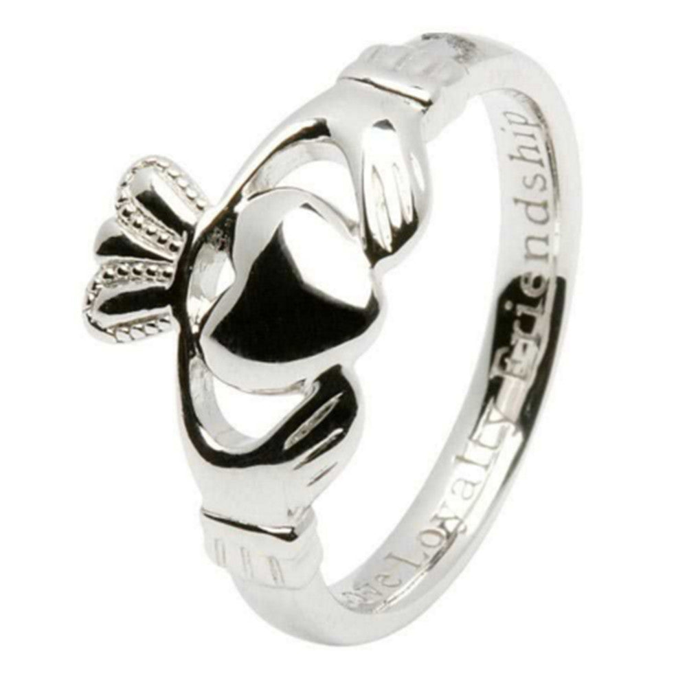 traditional Irish claddagh ring sterling silver