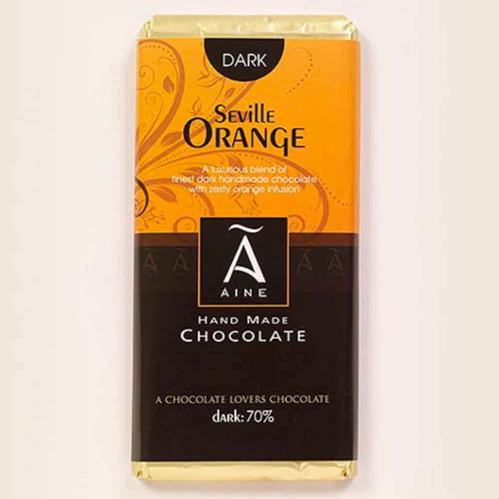 dark orange Irish handmade chocolate candy bar