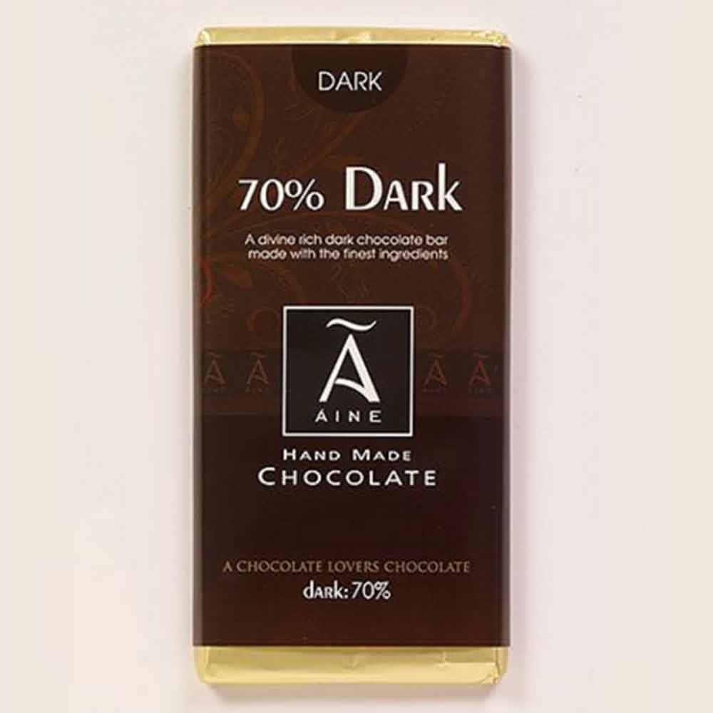 70% dark Irish handmade chocolate candy bar