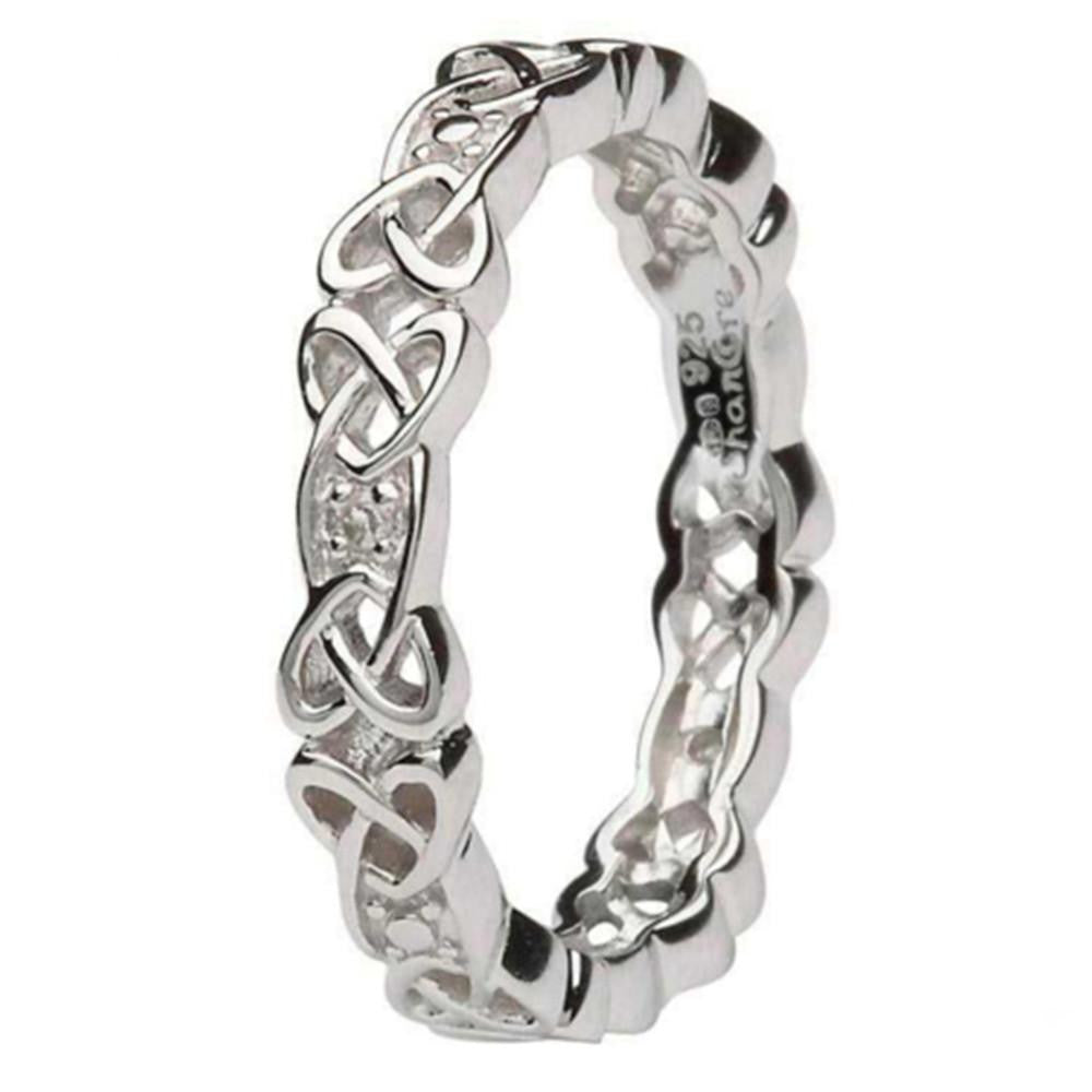 Diamond Celtic Irish Ring 