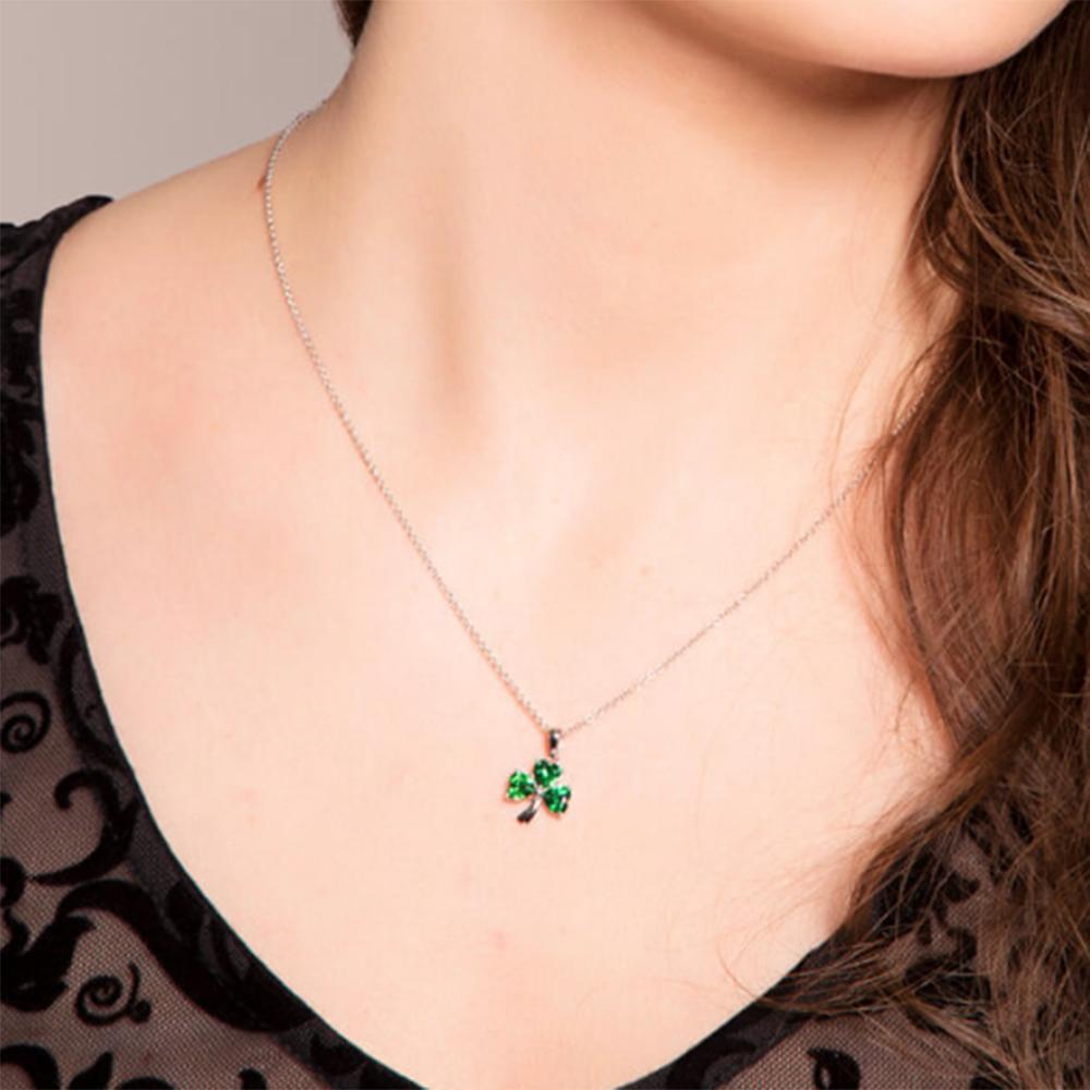 Irish Made Green Shamrock Necklace Toronto