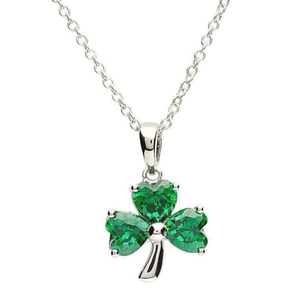 Irish Made Green Shamrock Necklace Toronto