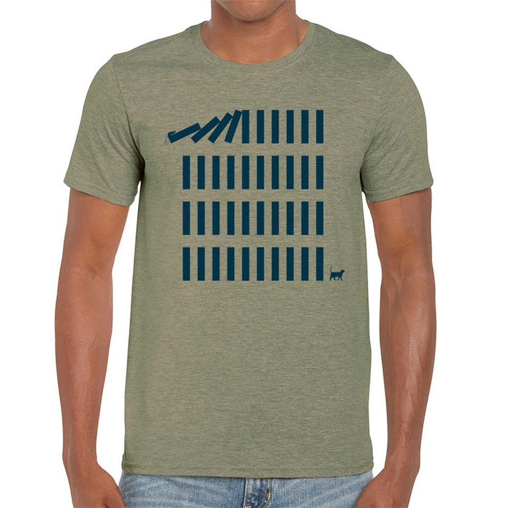 IDH CatMouse1 t-shirt with dominoes design