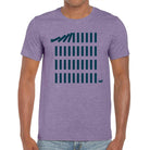 Cat and mouse dominoes t-shirt on purple tee