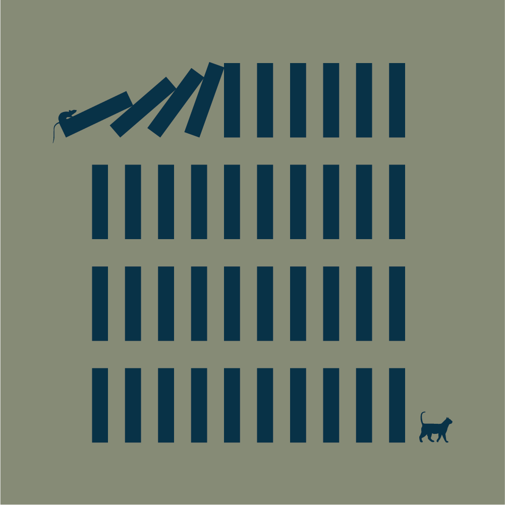 Cat and mouse with falling dominoes, IDH_CatMouse3