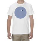 White IDH T-shirt with blue circle design