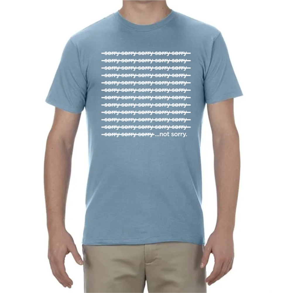 Blue IDH T-Shirt with Sorry Design