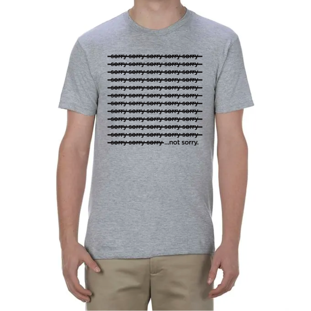 Grey Sorry T-shirt