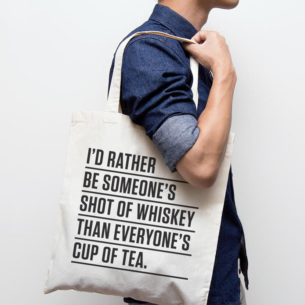 IDH Whiskey Tote bag with whiskey quote