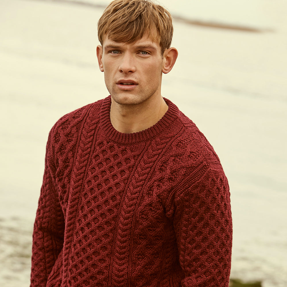 Handmade Aran Merino Wool Irish Sweater