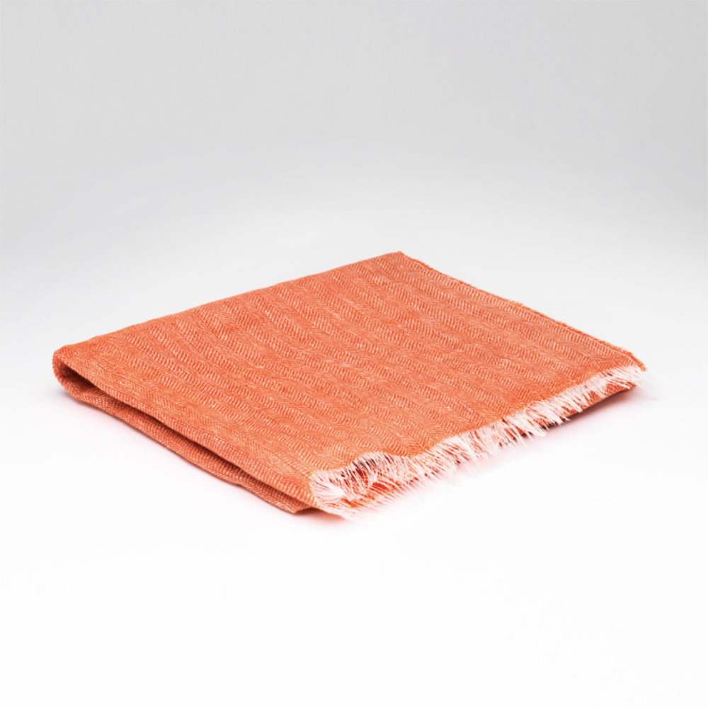 Tangerine Irish Linen Pashmina