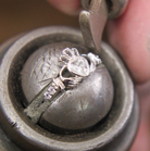 April Birthstone Claddagh Ring 