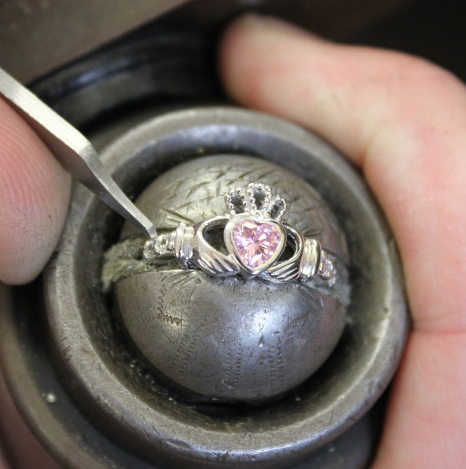 October Birthstone Claddagh Ring