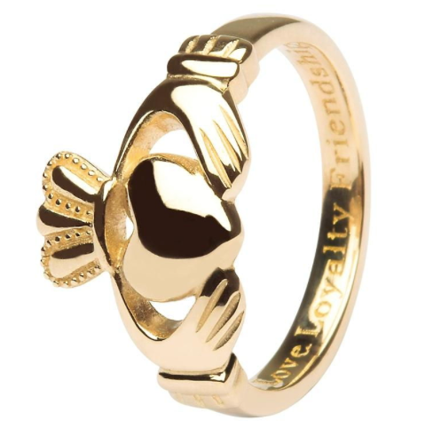 traditional Irish claddagh ring 14k gold 