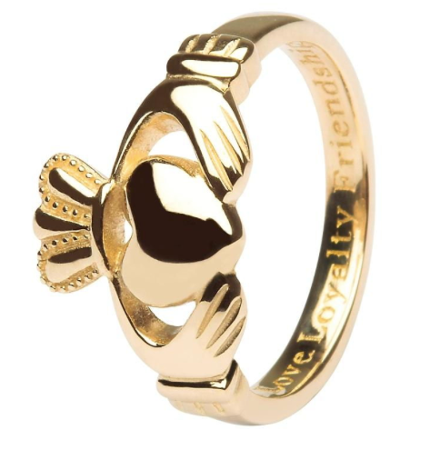 traditional Irish claddagh ring 10k gold