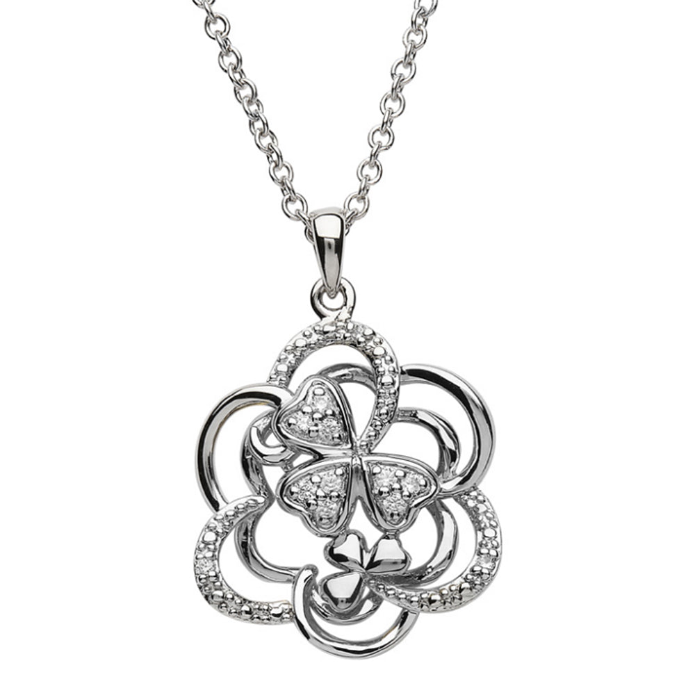 Irish Made Sterling Silver Shamrock Necklace Toronto