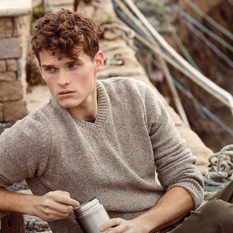 Irish Made Wool Cashmere Silk Sweater