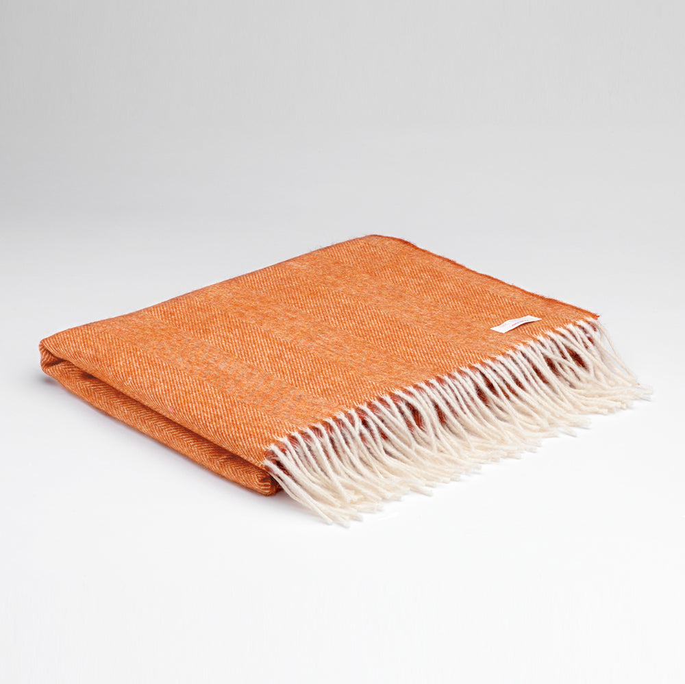 irish lambswool pashmina in clementine