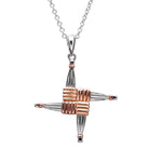 Irish Made St Brigids Cross Rose Gold Sterling Silver Necklace Toronto