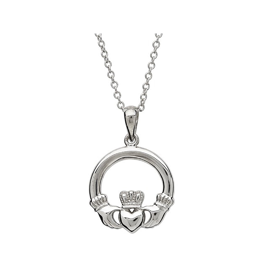 Classic Claddagh Pendant - Sterling Silver 