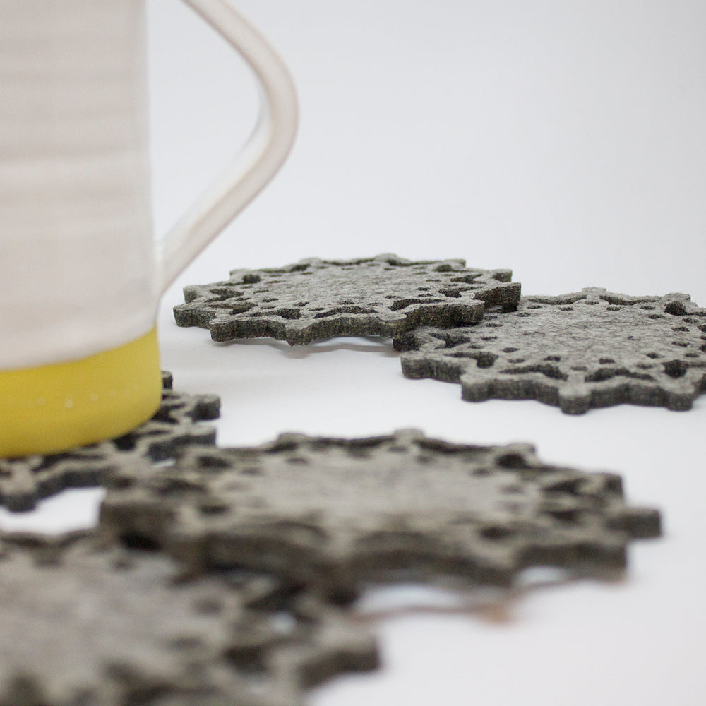 laser cut felt coasters set of 4 