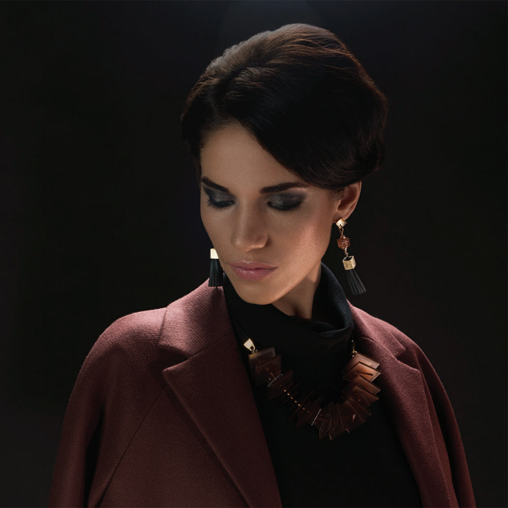 Irish Made Leather Gold Earrings Toronto