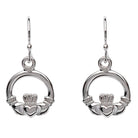Silver Claddagh Earrings (square_1014)