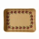 Large rectangular Old Rose spongeware oven dish