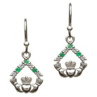 Emerald Claddagh Earrings