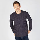 Man in navy marl Blasket sweater