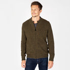 tramore zip cardigan in loden (green)