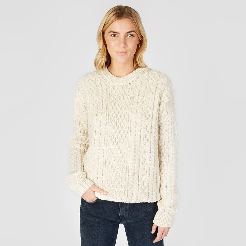 Irish Wool Cable Knit Sweater 