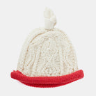 Red and white baby knit cap