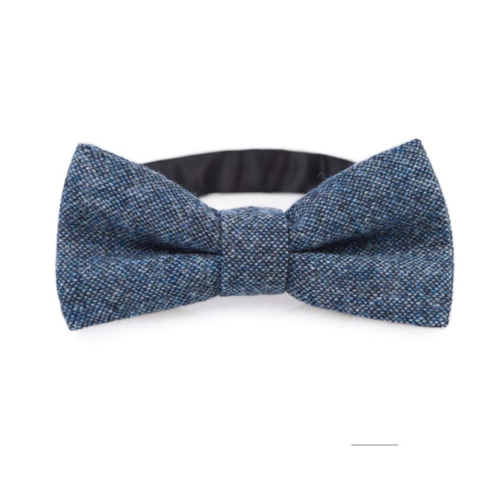 Blue tweed bowtie