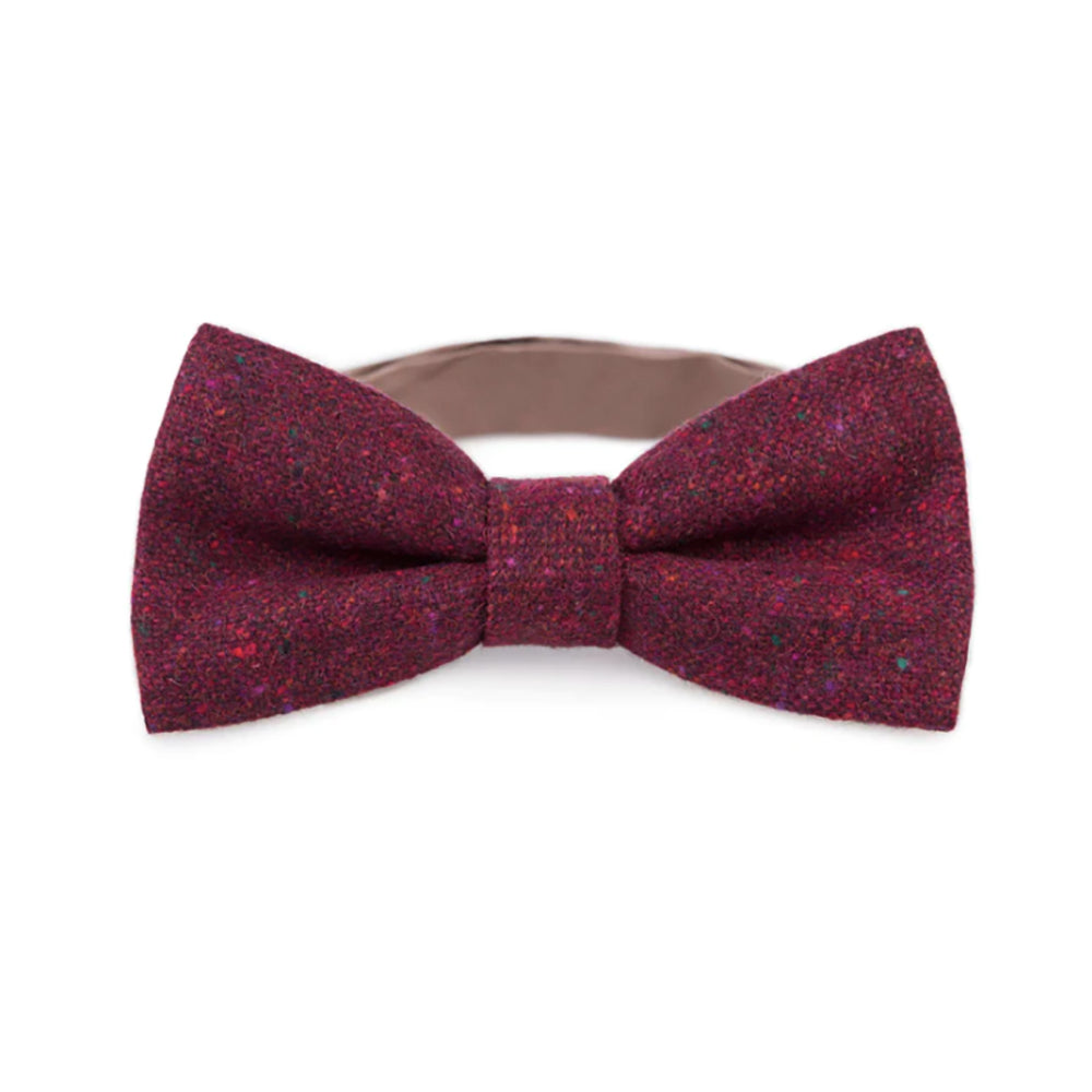 Burgundy square bow tie