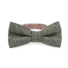 Square light green fleck bow tie