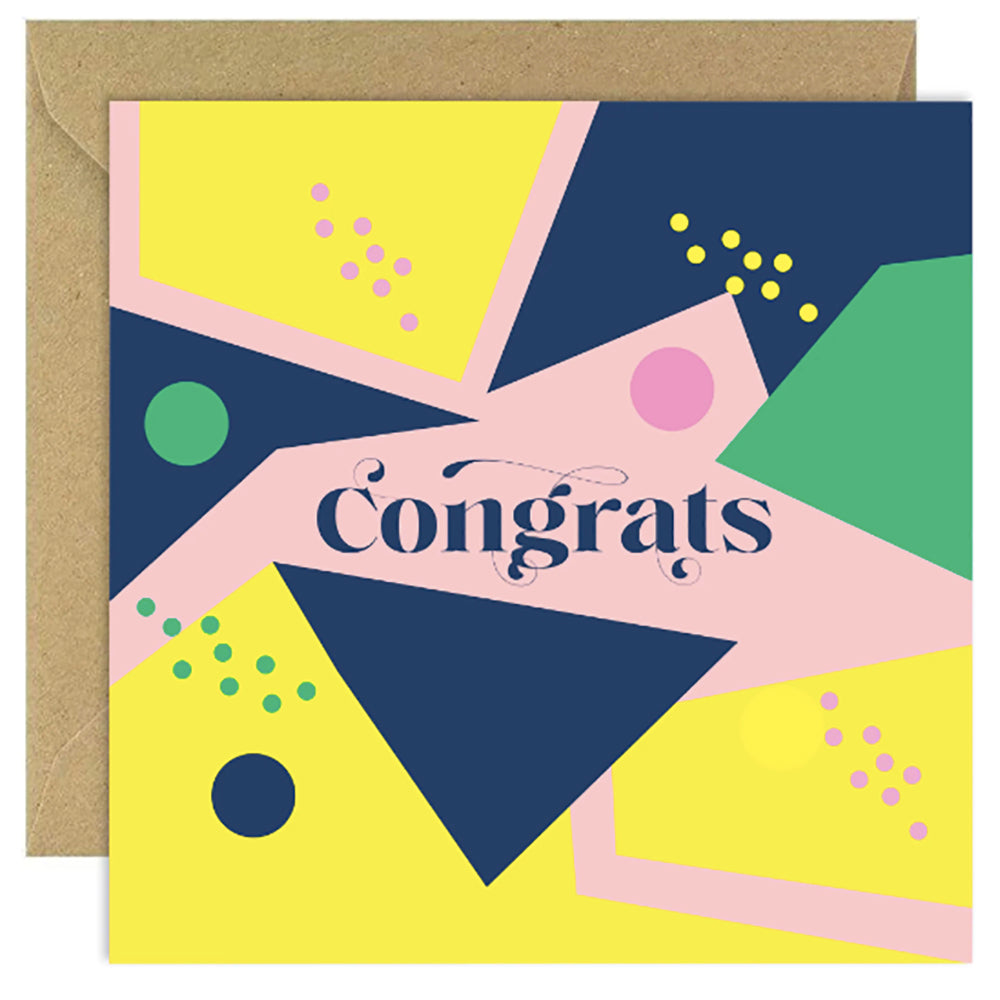 Geometric Congrats card
