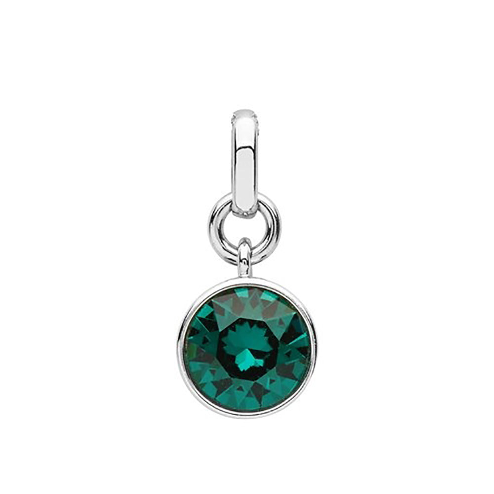 Square emerald pendant charm