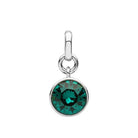Square emerald pendant charm