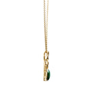 gold malachite irish celtic gold necklace 