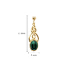 GV11 Celtic Knot Earrings with Malachite Stone