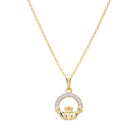 14kt gold irish celtic claddagh necklace 