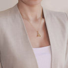 14kt gold trinity knot necklace 
